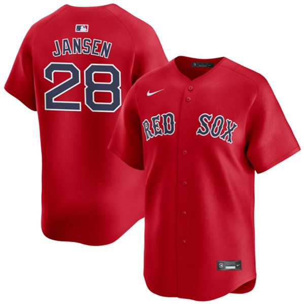 Men%27s Boston Red Sox #28 Danny Jansen Red 2024 Alternate Limited Stitched Baseball Jersey Dzhi->mlb shorts->MLB Jersey
